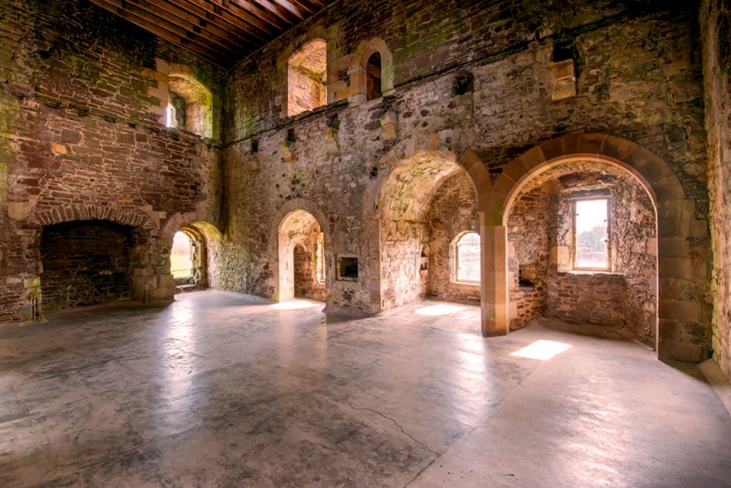Interior room of the Castle Doune in Scotland, a filming location of Outlander.