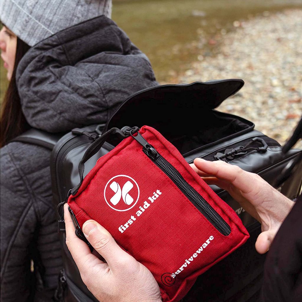 A first aid kit is a packing essential for outdoor adventures.